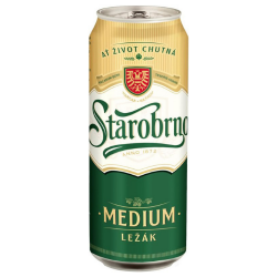 Starobrno Medium ležák 0,5 l plech